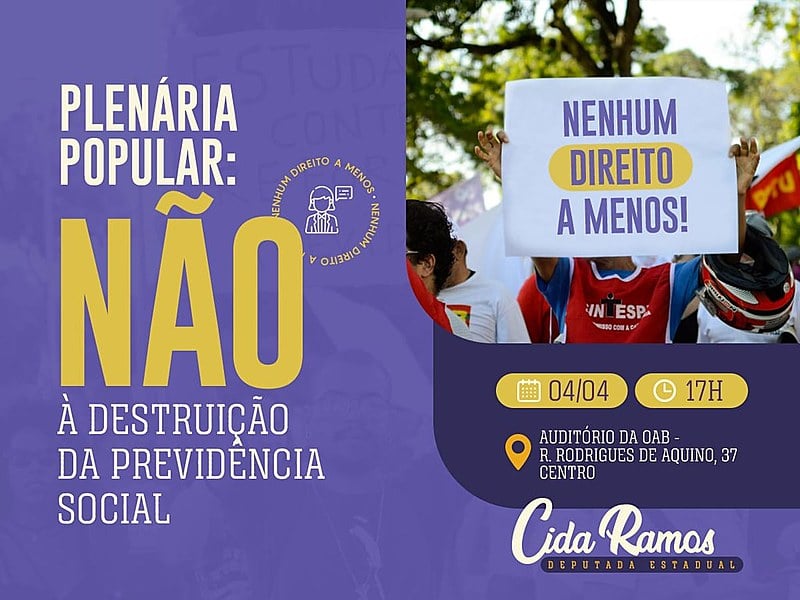Evento acontece nesta quinta (04), no auditório da OAB, a partir das 17h.