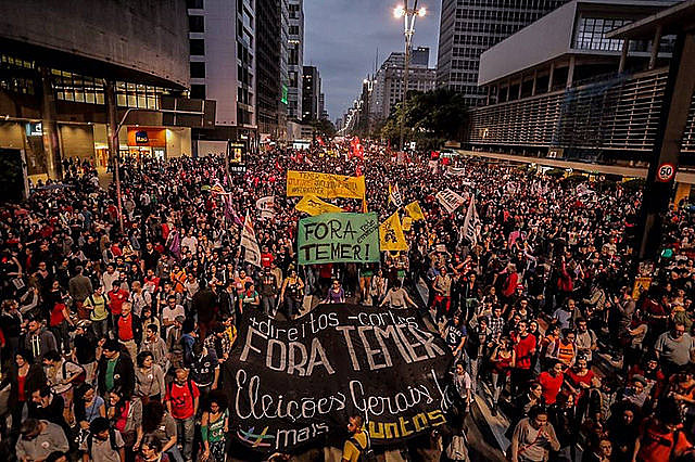 La agenda de las manifestaciones fue la crítica a Temer y a sus propuestas
