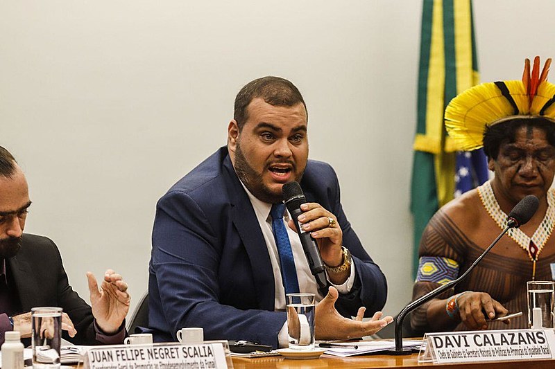 Chefe de gabinete da Secretaria Nacional de Políticas de Promoção da Igualdade Racial, Davi Calazans, durante audiência na Câmara