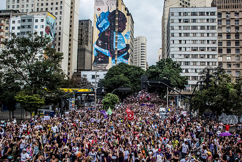 Manifestação contra Bolsonaro realizada em 2018 na capital mineira
