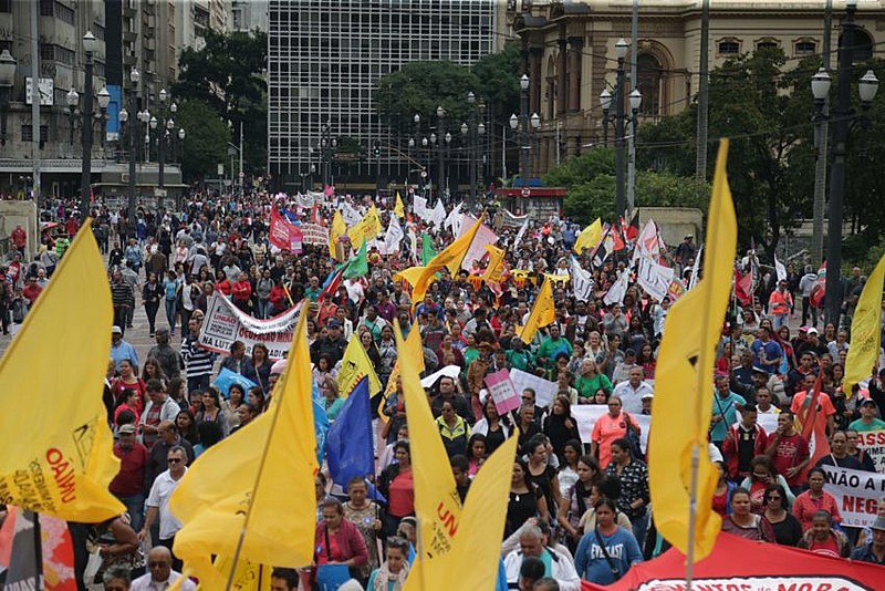 Ato por moradia no centro de São Paulo