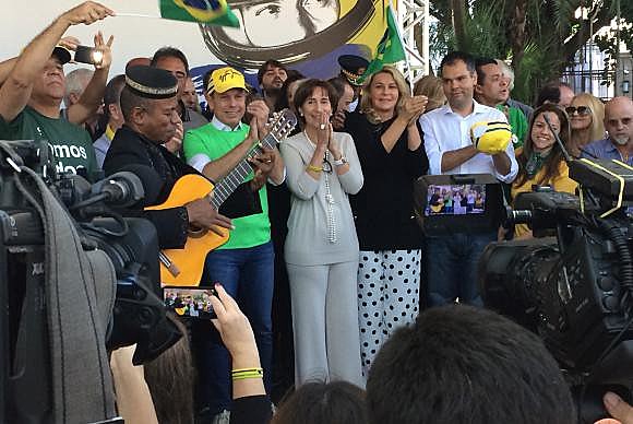 O prefeito de São Paulo, João Doria, na inauguração da Praça Ayrton Senna