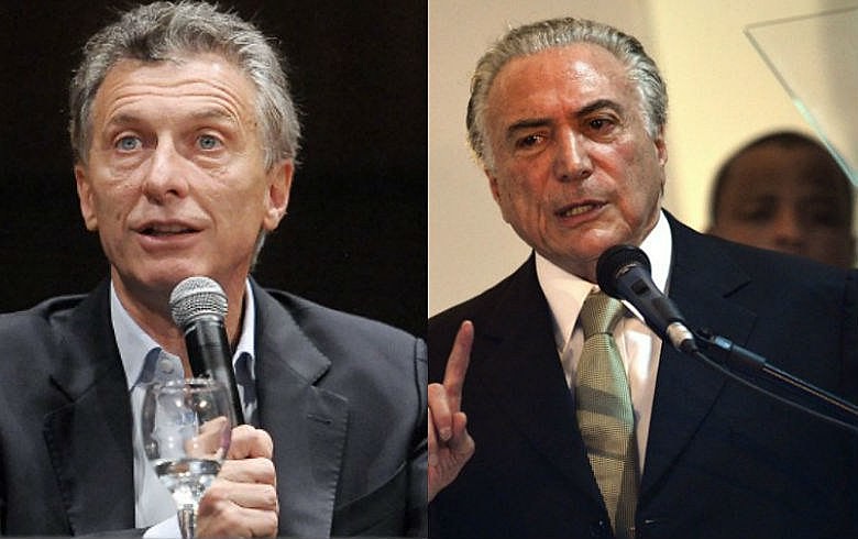 Macri e Temer: compromisso com o desenvolvimento do capital e contra os interesses dos trabalhadores