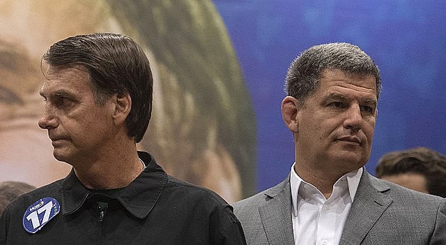 Gustavo Bebianno (right) was one of the civilians who held high-ranking positions in Bolsonaro’s highly militarized government