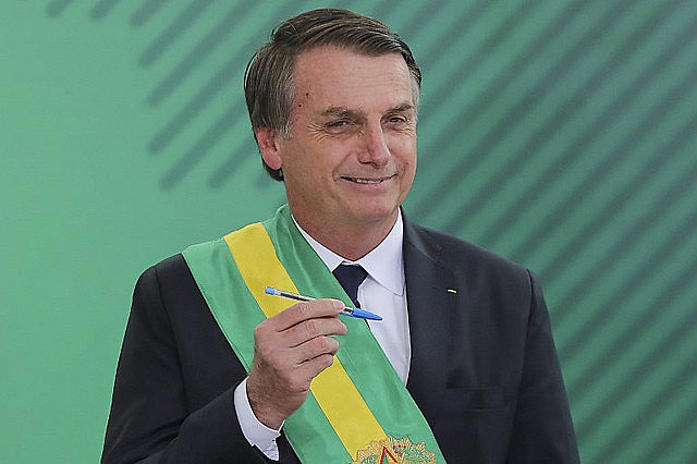 Brazilian president Jair Bolsonaro took office on Jan. 1, 2019