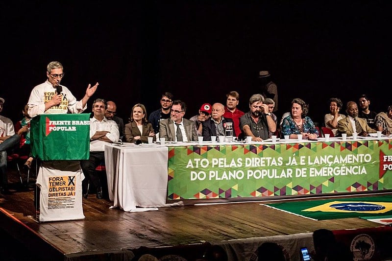 Ato de lançamento do Plano Popular de Emergência, em Brasília