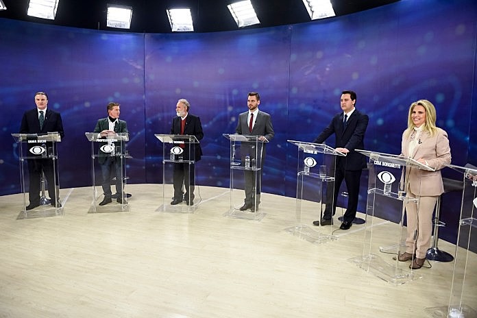 Debate entre os candidatos ao governo na Band Paraná