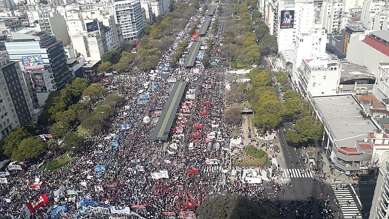 O maior ato se concentrou na cidade de Buenos Aires a partir das dez da manhã