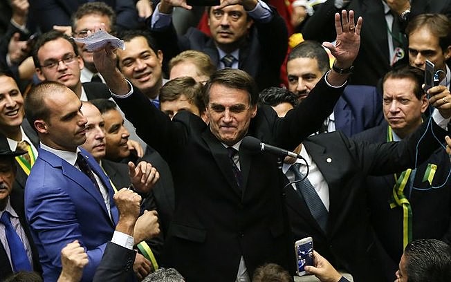 Deputado Jair Bolsonaro, durante votação do impeachment de Dilma Rousseff
