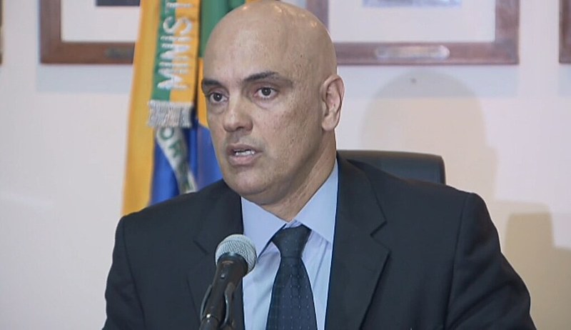 Alexandre de Moraes em coletiva de imprensa sobre crise penitenciária nesta segunda (9)