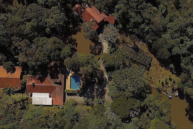 Aerial view of the property in Atibaia, São Paulo, owned by the Bittar family