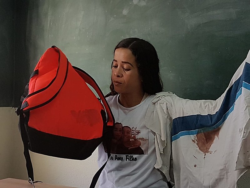 Bruna Silva, mãe de Marcus Vinícius, assassinado em operação policial na Favela da Maré em junho deste ano