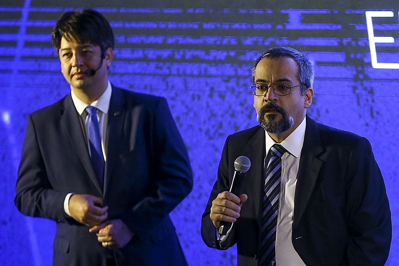 Ministro da Educação, Abraham Weintraub, durante apresentação do programa "Future-se" em Brasília (DF)