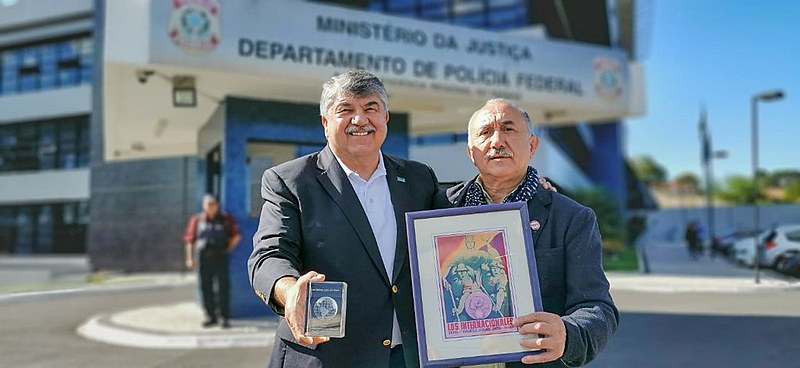 Richard Trumka e Pepe Alvarez visitaram ex-presidente Lula nesta quinta (10), na Superintendência da PF, em Curitiba