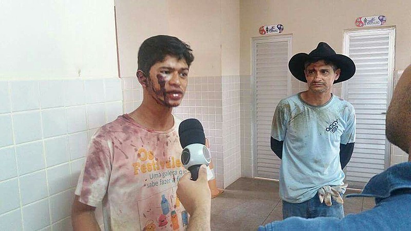 Thiago Santos, 23 anos, filho do produtor rural, agredito pelos seguranças da Vale S/A