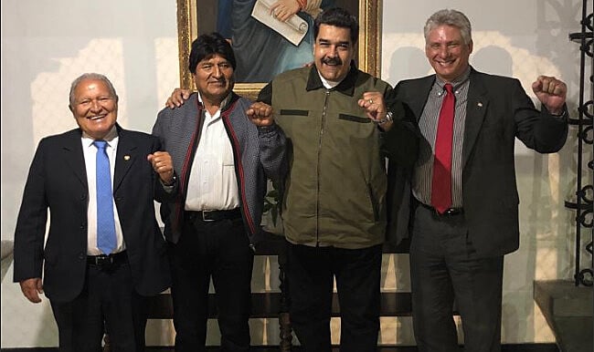 Presidentes de El Salvador, Bolívia e Cuba já estão em Caracas