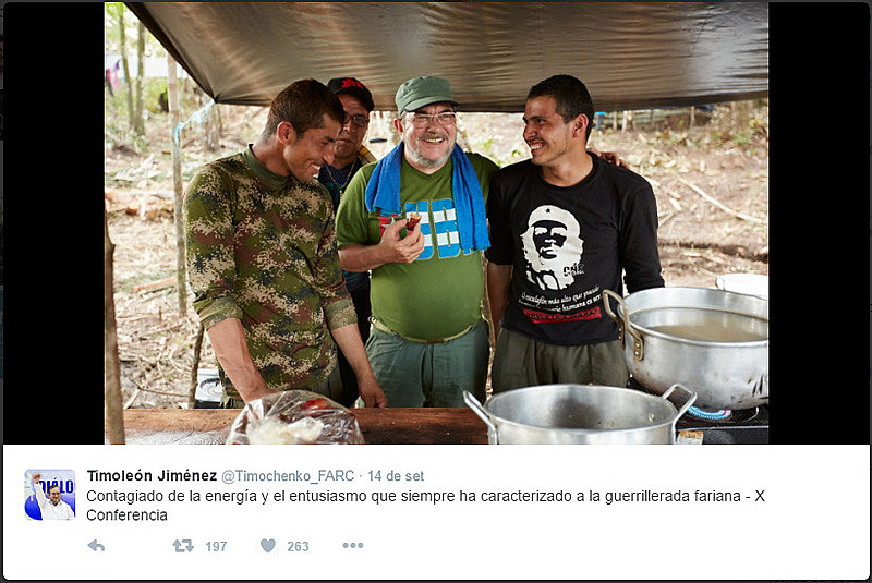 Comandante máximo das FARC-EP, Timoleón Jiménez, e outros guerrilheiros chegam a 10º Conferência Guerrilheira das FARC-EP