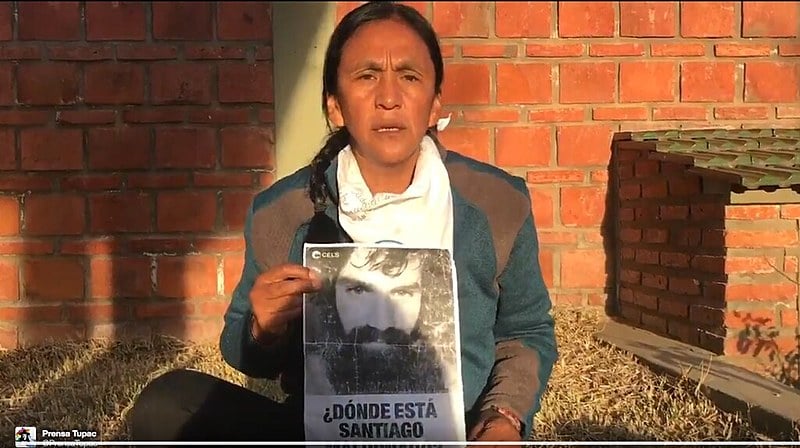 Milagro Sala gravou um vídeo pedindo que Santiago Maldonado apareça com vida; ele está desaparecido há mais de um mês