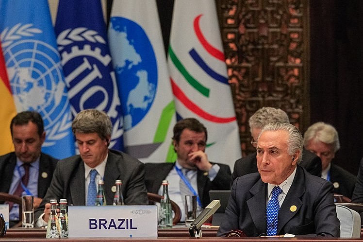 Presidente Michel Temer durante a primeira Sessão de trabalho da Cúpula do G20, na cidade de Hangzhou, na China