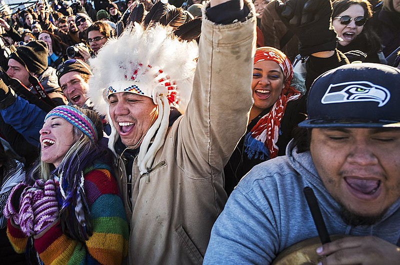 Celebrações em  Dakota do Norte diante dos anúncios