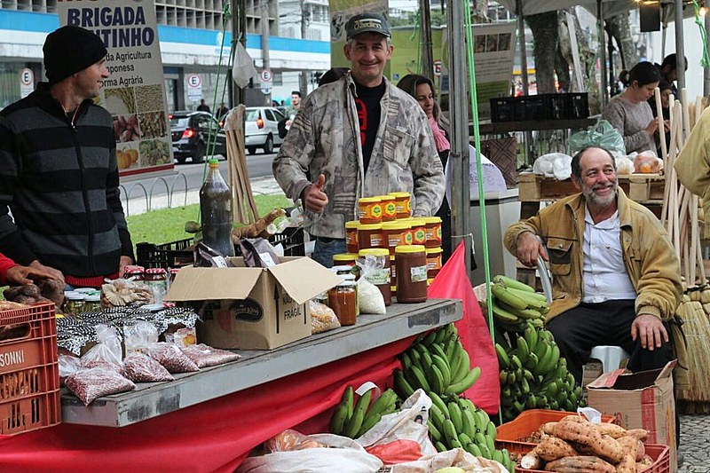 População pode consumir produtos agroecológicos na Feira realizada na praça Santos Andrade, das 8h às 21h