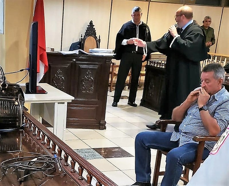 O fazendeiro Décio José Barroso Nunes durante o julgamento em Belém