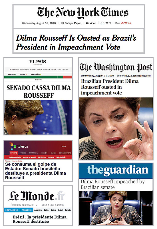 Principais jornais internacionais criticam impeachment de Dilma