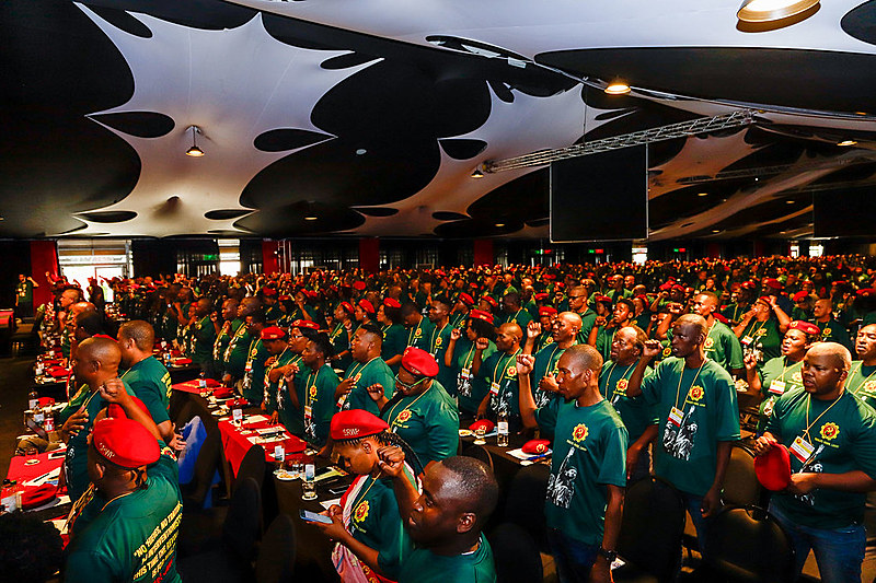 Delegados no congresso de lançamento do Partido Revolucionário Socialista dos Trabalhadores da África do Sul