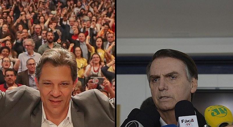 Haddad e Bolsonaro disputam o segundo turno das eleições, a ser decidido em 28 de outubro