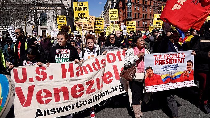 Nos EUA, manifestações em solidariedade à Venezuela foram realizadas em Nova York e outras quatro cidades