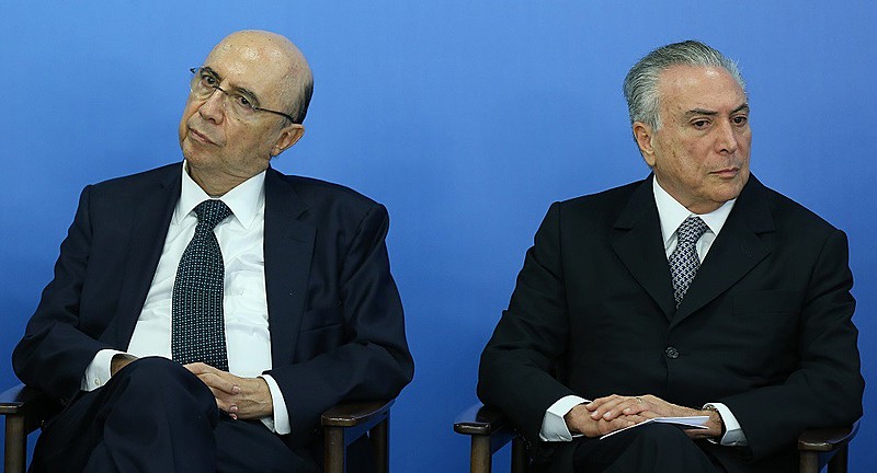 Henrique Meirelles, atual Ministro da Fazenda, e Michel Temer