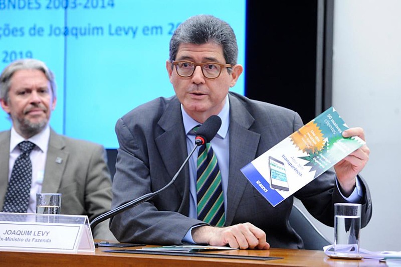 Joaquim Levy durante seu depoimento na CPI do BNDES
