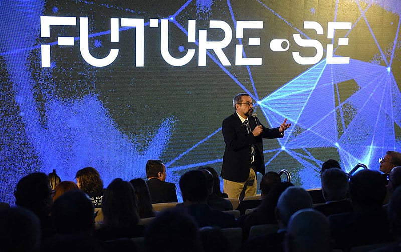 Ministro Abraham Weintraub durante apresentação do projeto "Future-se" em julho deste ano
