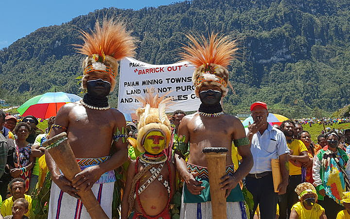 Protesto na mina de ouro Porgera, 2018