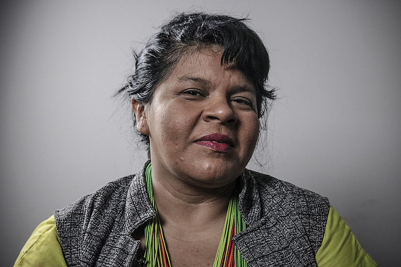 Sônia Guajajara e o Psol declararam apoio à campanha presidencial de Fernando Haddad (PT)