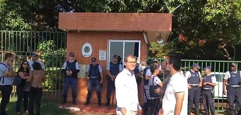 A polícia militar foi chamada