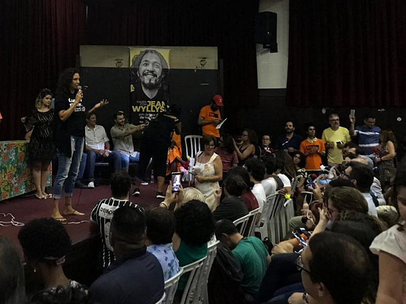 Ato público em apoio ao deputado federal pelo PSol Jean Wyllys