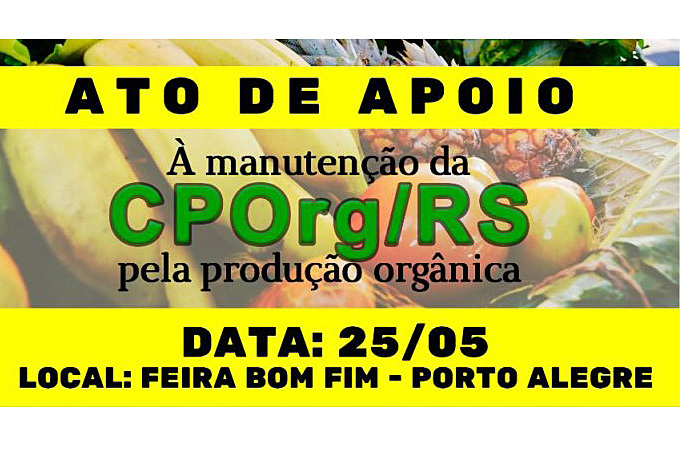 Manifestação contra medida de Bolsonaro que põe em risco o trabalho dos agricultores orgânicos será na Feira Agroecológica do Bom Fim