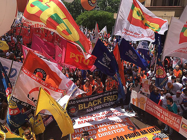 CUT, CTB, Força Sindical, UGT, Nova Central, CSB, Intersindical e Conlutas são as centrais que organizam as atividades