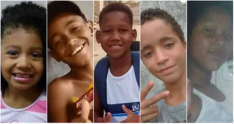 Crianças mortas em 2019 até o mês de outubro:  Ágatha Félix, Kauê Ribeiro dos Santos, Kauã Rozário, Kauan Peixoto e Jenifer Silene Gomes