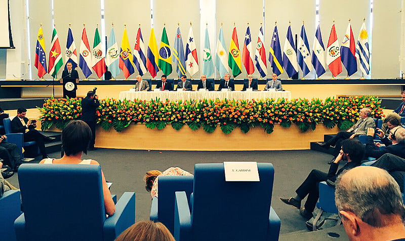 O encontro entre europeus e latino-americanos ocorreu nessa quarta-feira (19)