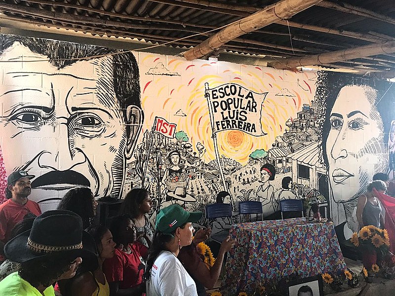 Acampados relembraram a trajetória de Seu Luís na tarde deste sábado (2)