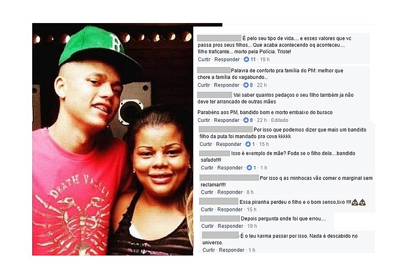Filho da cantora foi morto a tiros durante uma operação policial
