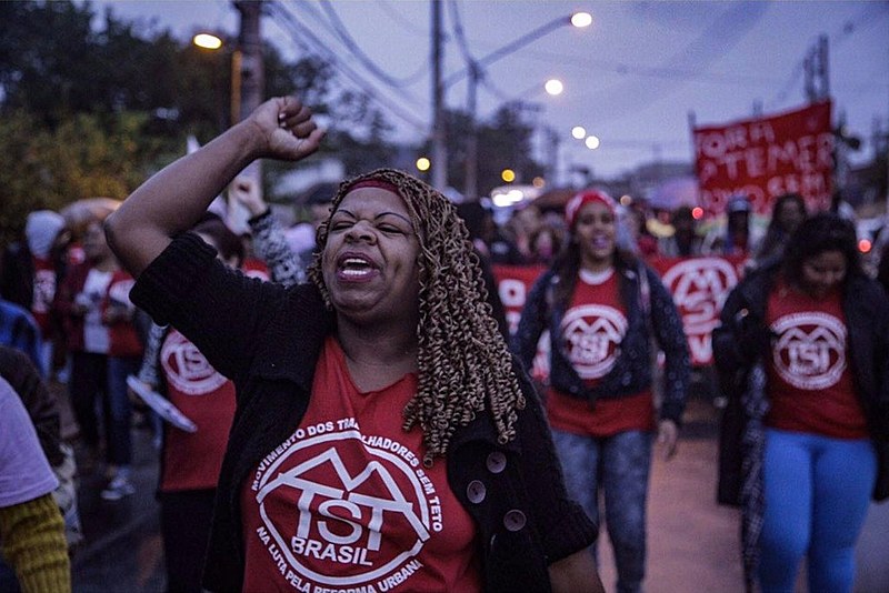 Ato do MTST na zona leste de São Paulo nesta sexta (28)