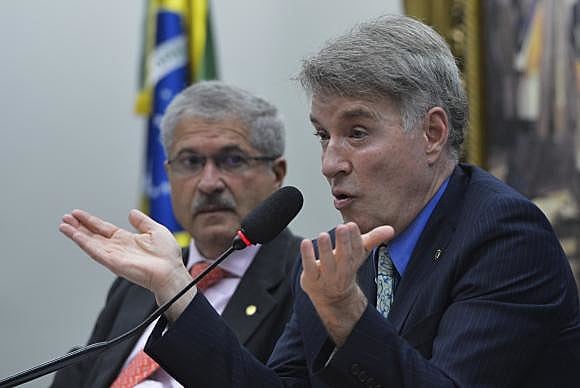 Eike Batista durante depõe na Comissão Parlamentar de Inquérito do BNDES