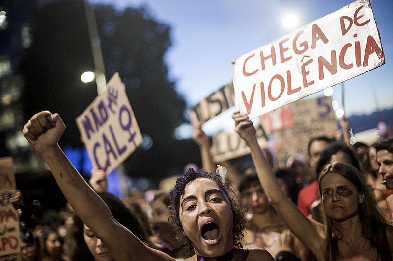 Nas manifestações do Dia Internacional da Mulher, o fim da violência foi uma das exigências