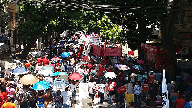 En Pará, norte de Brasil, el "Fuera Temer" ocupó el centro de la capital Belém