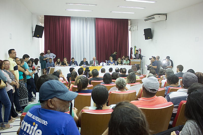 Usuários e trabalhadores do sistema de saúde participam de audiência pública na Câmara de João Pessoa (PB) com o tema da luta antimanicomial