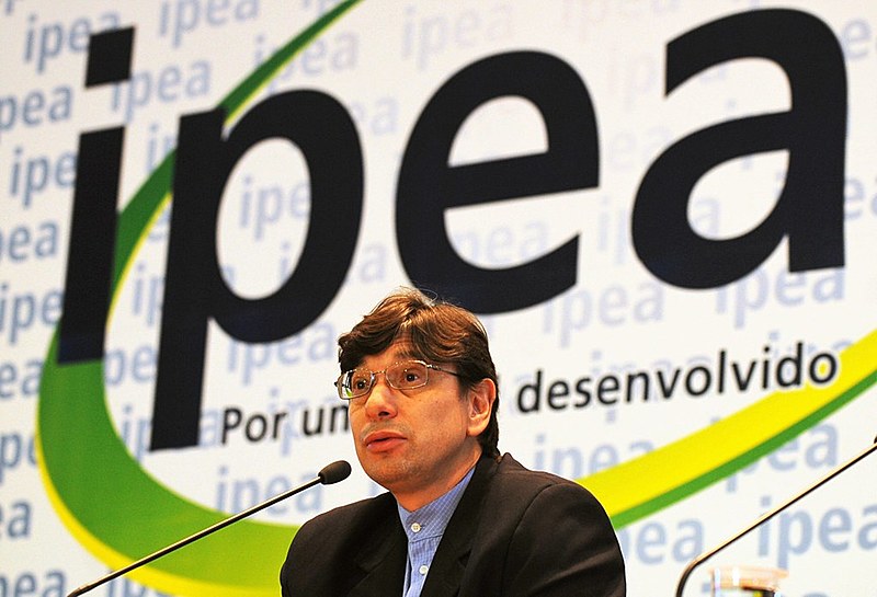 O economista Marcio Pochmann, durante coletiva quando era presidente do IPEA