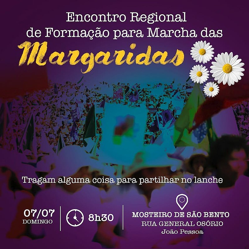 Movimentos feministas se encontram nesse domingo para organizar comitiva, de João Pessoa, que vai para Marcha das Margaridas em agosto.